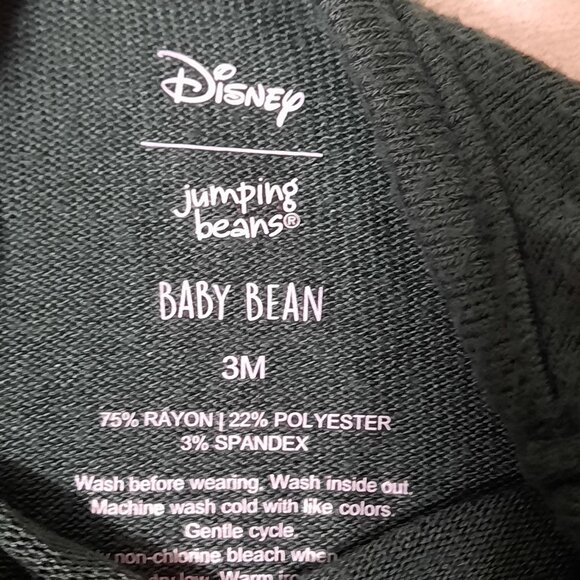 DISNEY JUMPING BEAN Mickie Minnie Mouse Green Romper Ruffle One Piece Bodysuit 3 - Picture 4 of 5